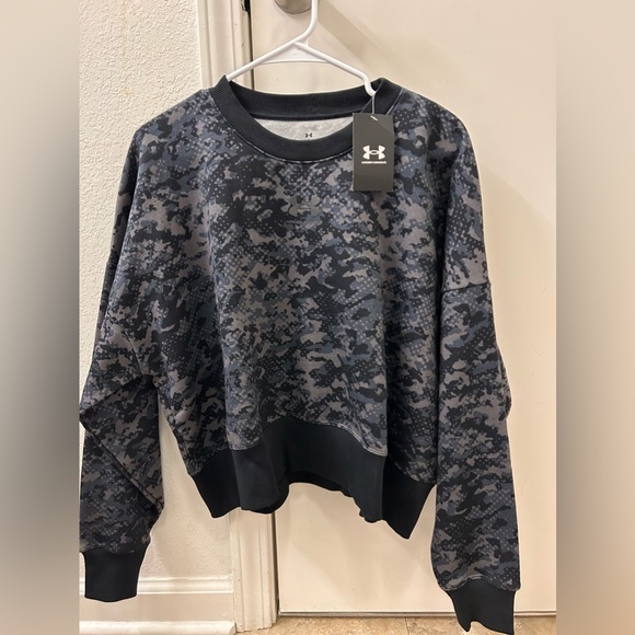 🍁NWT Under Armour Rival Fleece Camo Crew - Picture 3 of 11
